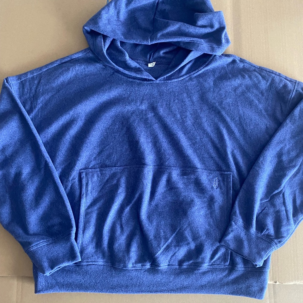 Free people Royal Blue lightweight fleece Hoodie